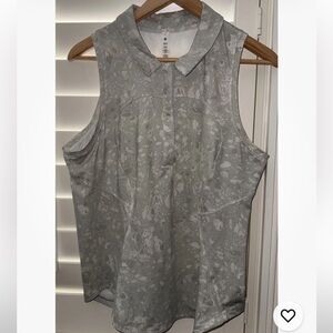 Lululemon Quick-Drying Sleeveless Polo Terrazzo MarbleSilver Ice Multi Size 12